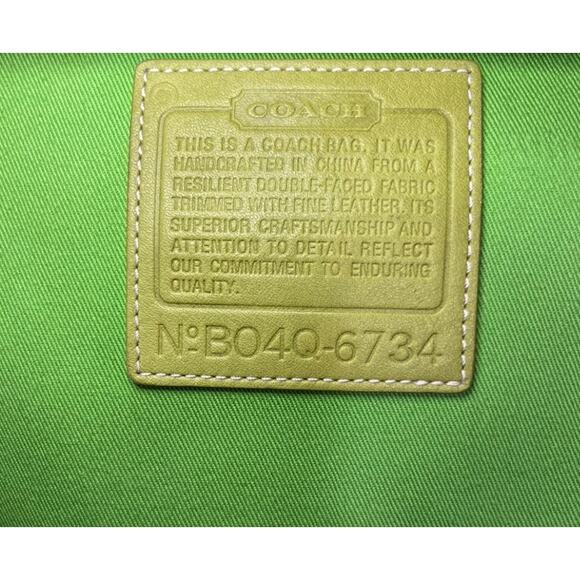 Vintage Coach 6734 Twill Garden Tote Bag & 3431 Twill Field Wristlet - Picture 15 of 16